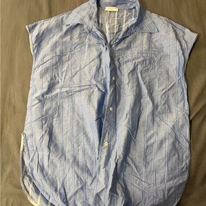 sandro light blue sleeveless tunic size small women’s